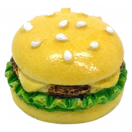 2 Cabochons Hamburger Miniature 17mm