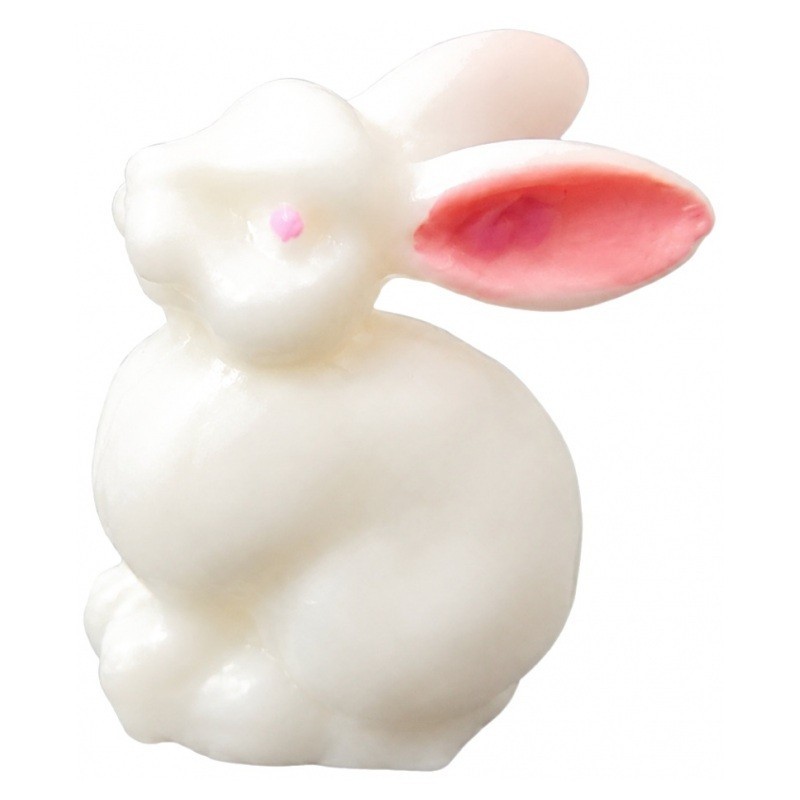 4 Cabochons Lapin Miniature en Résine pour Globe 15x15mm