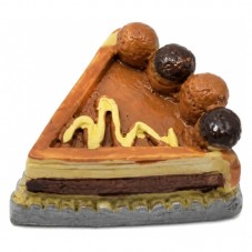 2 Cabochons Part de Gâteau Chocolat Praliné en Résine 29x27mm pour la Création de Bijoux Fantaisie - DIY