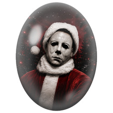 Cabochon en Verre Illustré Père Noël au Visage de Porcelaine 13x18, 18x25 ou 30x40mm pour la Création de Bijoux Fantaisie - DIY