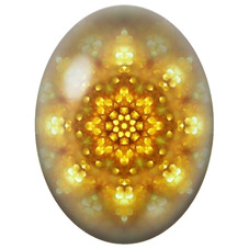 Cabochon en Verre Illustré Mandala Lumineux Doré pour la Création de Bijoux Fantaisie - DIY