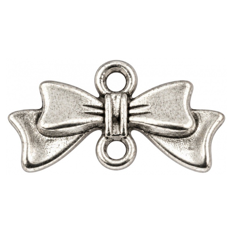 10 Connecteurs Noeud Argenté 20x10 mm