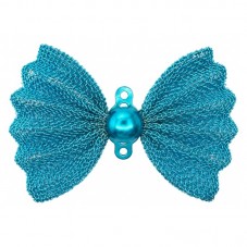 2 Grands Noeuds Papillon Connecteurs en Métal 25x37mm pour la Création de Bijoux Fantaisie - DIY