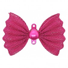 2 Grands Noeuds Papillon Connecteurs en Métal 25x37mm pour la Création de Bijoux Fantaisie - DIY
