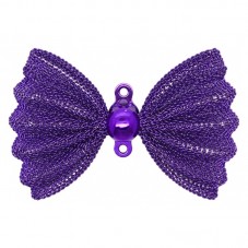2 Grands Noeuds Papillon Connecteurs en Métal 25x37mm pour la Création de Bijoux Fantaisie - DIY