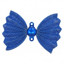 2 Grands Noeuds Papillon Connecteurs en Métal 25x37mm pour la Création de Bijoux Fantaisie - DIY