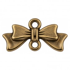 4 Connecteurs Noeuds Papillon Bronze 20x10mm pour la Création de Bijoux Fantaisie - DIY