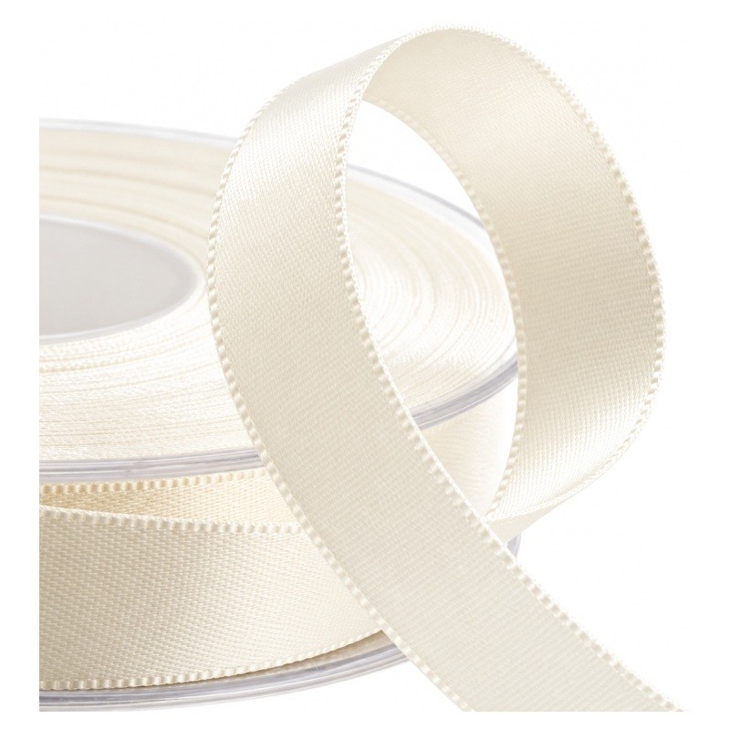 2 Mètres de Ruban Satin Ivoire 15mm