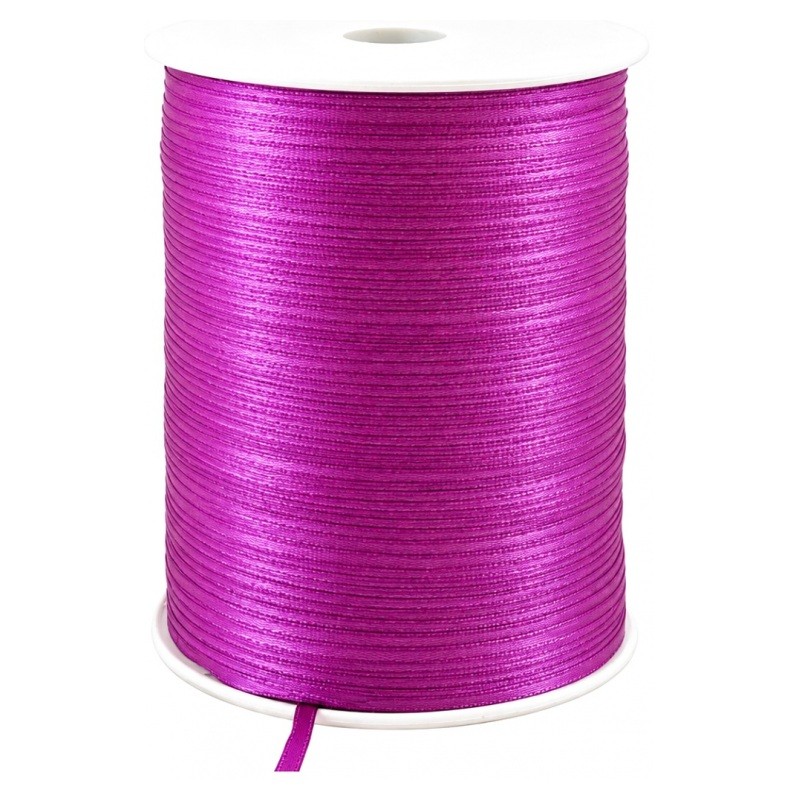6 Mètres de Ruban de Satin Pourpre 3mm
