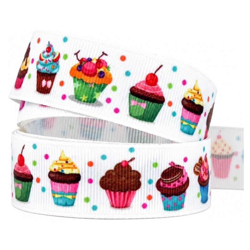 1 Mètre de Ruban Gros Grain Cupcake Gâteau 25mm