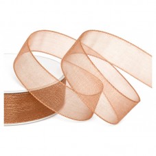 2 Mètres de Ruban d'Organza Caramel 15mm pour la Création de Bijoux Fantaisie - DIY