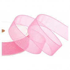 2 Mètres de Ruban d'Organza Rose Foncé 15mm pour la Création de Bijoux Fantaisie - DIY