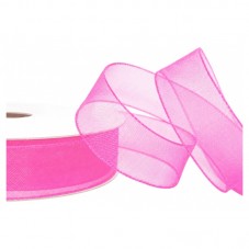 2 Mètres de Ruban d'Organza Fuchsia 15mm pour la Création de Bijoux Fantaisie - DIY