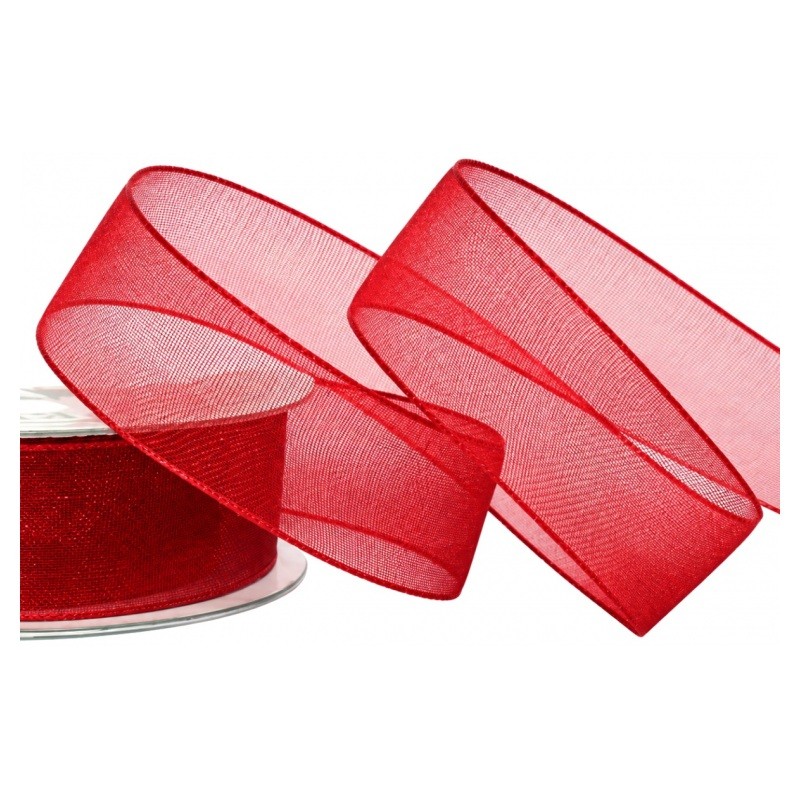 2 Mètres de Ruban d'Organza Bordeaux 15mm
