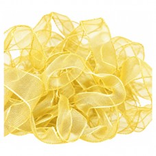 2 Mètres de Ruban d'Organza Jaune d'Or 15mm pour la Création de Bijoux Fantaisie - DIY
