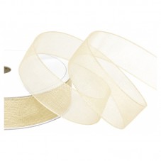 2 Mètres de Ruban d'Organza Ivoire 15mm pour la Création de Bijoux Fantaisie - DIY