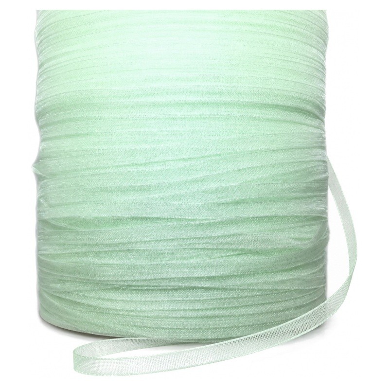 2 Mètres de Ruban d'Organza Vert 3mm