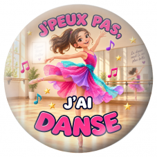 Cabochon en Verre Illustré J’Peux Pas, J’ai Danse – Danseuse 12 à 25mm pour la Création de Bijoux Fantaisie - DIY