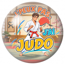 Cabochon en Verre Illustré J’Peux Pas, J’ai Judo – Homme 12 à 25mm pour la Création de Bijoux Fantaisie - DIY