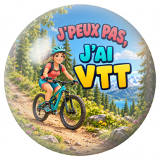 Cabochon en Verre Illustré J’Peux Pas, J’ai VTT – Femme 12 à 25mm pour la Création de Bijoux Fantaisie - DIY