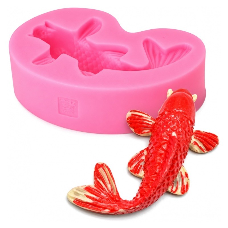 Moule en Silicone Poisson 5,5x3,5cm Fimo Résine Gâteau