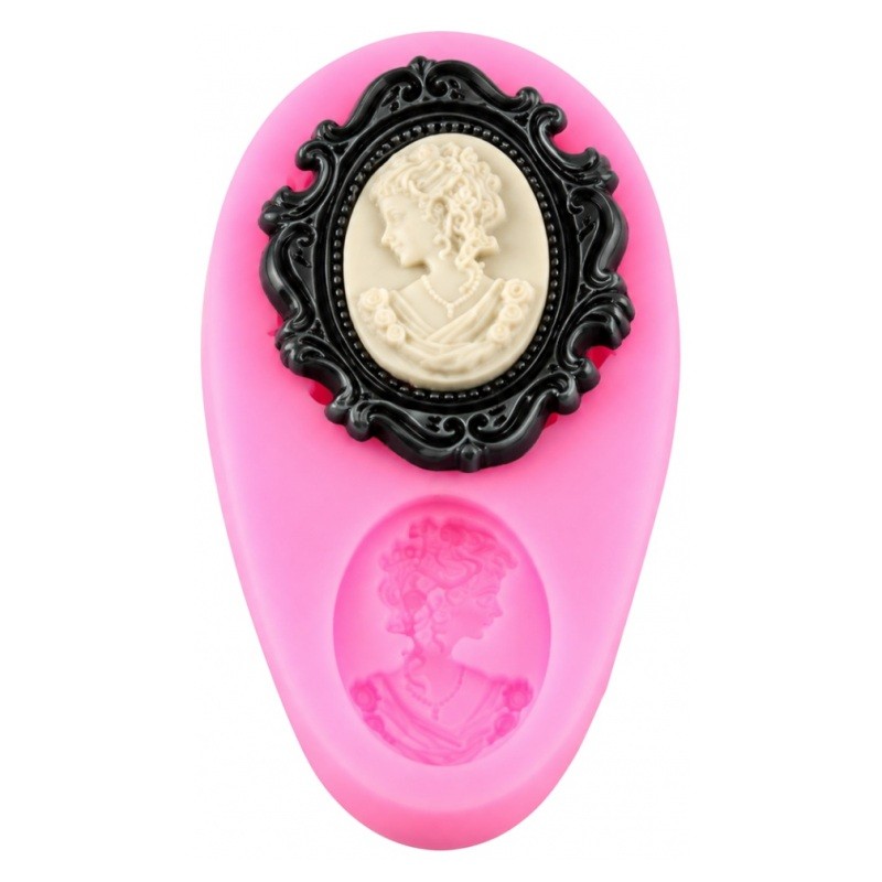 Moule en Silicone Lady Vintage Victorien Fimo Résine Gâteau