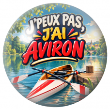 Cabochon en Verre Illustré J’Peux Pas, J’ai Aviron 12 à 25mm pour la Création de Bijoux Fantaisie - DIY
