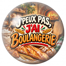 Cabochon en Verre Illustré J’Peux Pas, J’ai Boulangerie 12 à 25mm pour la Création de Bijoux Fantaisie - DIY