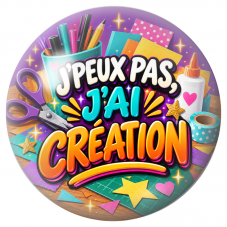 Cabochon en Verre Illustré J’Peux Pas, J’ai Création 12 à 25mm pour la Création de Bijoux Fantaisie - DIY