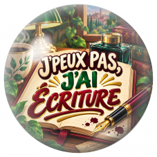 Cabochon en Verre Illustré J’Peux Pas, J’ai Écriture 12 à 25mm pour la Création de Bijoux Fantaisie - DIY