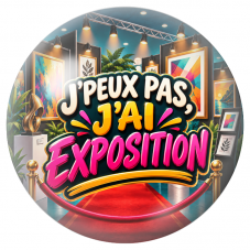 Cabochon en Verre Illustré J’Peux Pas, J’ai Exposition 12 à 25mm pour la Création de Bijoux Fantaisie - DIY