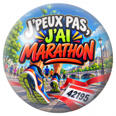Cabochon en Verre Illustré J’Peux Pas, J’ai Marathon 12 à 25mm pour la Création de Bijoux Fantaisie - DIY