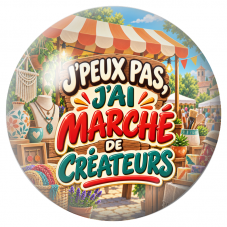 Cabochon en Verre Illustré J’Peux Pas, J’ai Marché de Créateurs 12 à 25mm pour la Création de Bijoux Fantaisie - DIY