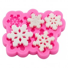 Moule en Silicone Flocon de Neige Noël Fimo Résine Gâteau Plâtre pour la Création de Bijoux Fantaisie - DIY