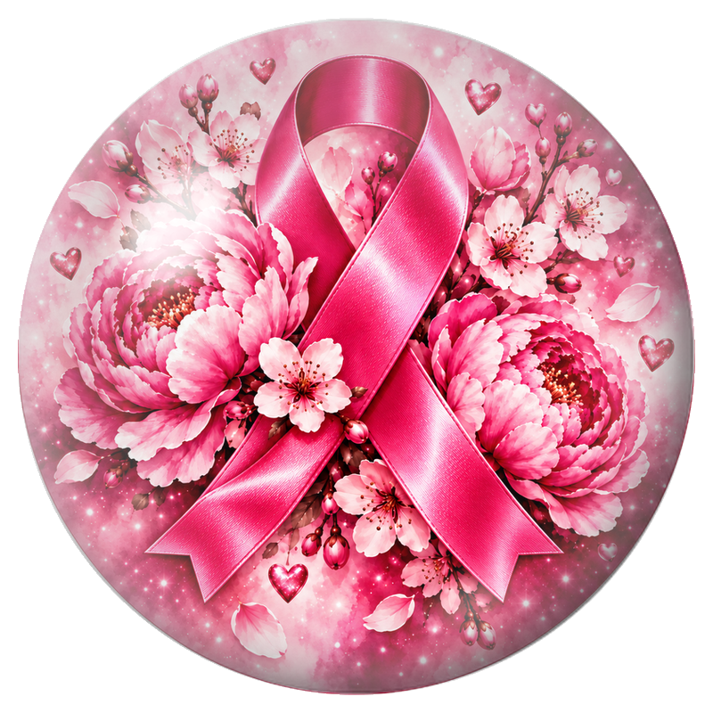 Cabochon en Verre Illustré Ruban Rose et Pivoines 12 à 25mm pour la Création de Bijoux Fantaisie - DIY