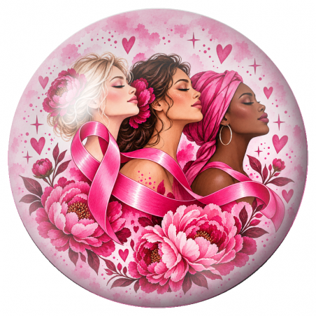 Cabochon en Verre Illustré Trois Femmes Unies 12 à 25mm