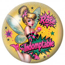 Cabochon en Verre Illustré Fée Pop Rose Indomptable 12 à 25mm pour la Création de Bijoux Fantaisie - DIY