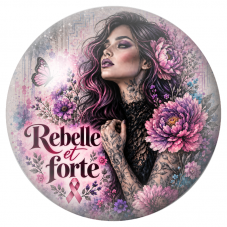 Cabochon en Verre Illustré Femme Rebelle et Forte 12 à 25mm pour la Création de Bijoux Fantaisie - DIY