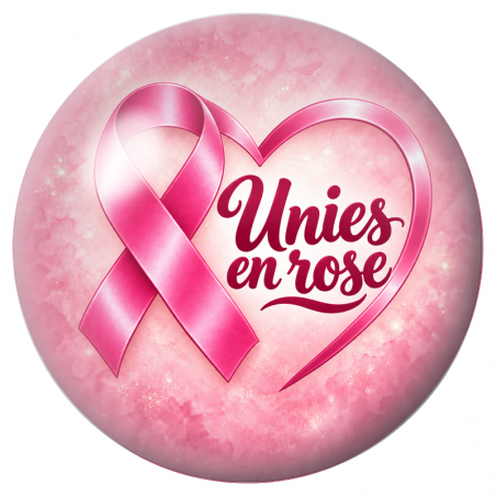 Cabochon en Verre Illustré Unies en Rose 12 à 25mm