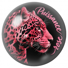 Cabochon en Verre Illustré Panthère Rose Puissance Rose 12 à 25mm pour la Création de Bijoux Fantaisie - DIY