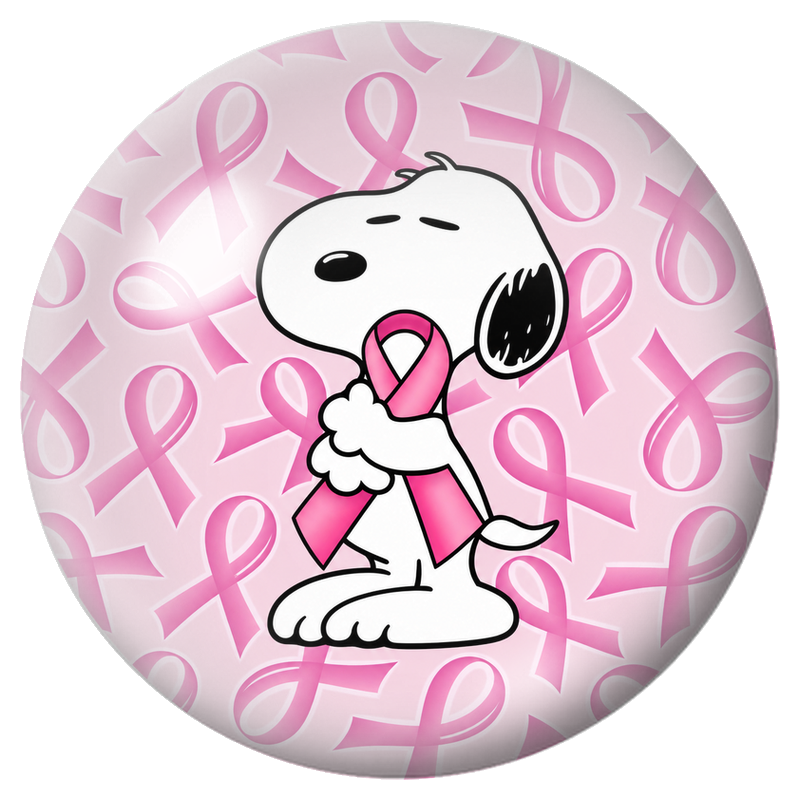 Cabochon en Verre Illustré Chien Blanc au Ruban Rose 12 à 25mm pour la Création de Bijoux Fantaisie - DIY