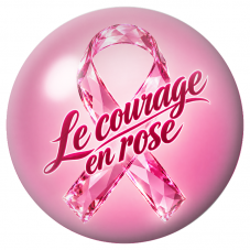 Cabochon en Verre Illustré Le Courage en Rose 12 à 25mm pour la Création de Bijoux Fantaisie - DIY