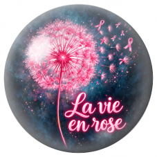 Cabochon en Verre Illustré Pissenlit La Vie en Rose 12 à 25mm pour la Création de Bijoux Fantaisie - DIY