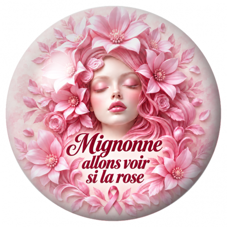 Cabochon en Verre Illustré Mignonne, Allons Voir si la Rose 12 à 25mm