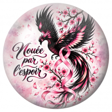 Cabochon en Verre Illustré Phénix Nouée par l’Espoir 12 à 25mm pour la Création de Bijoux Fantaisie - DIY
