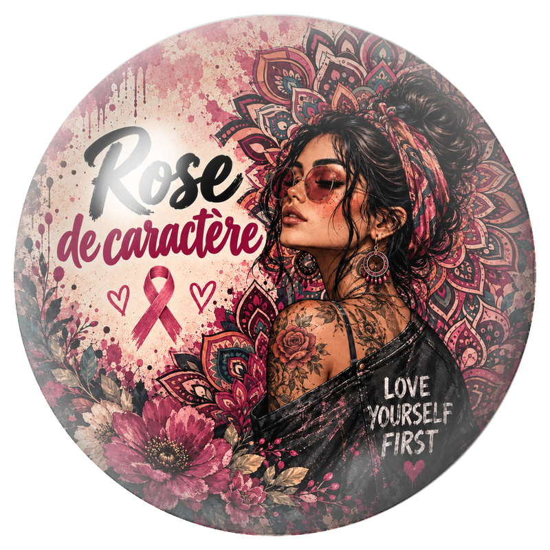 Cabochon en Verre Illustré Femme Rose de Caractère 12 à 25mm pour la Création de Bijoux Fantaisie - DIY