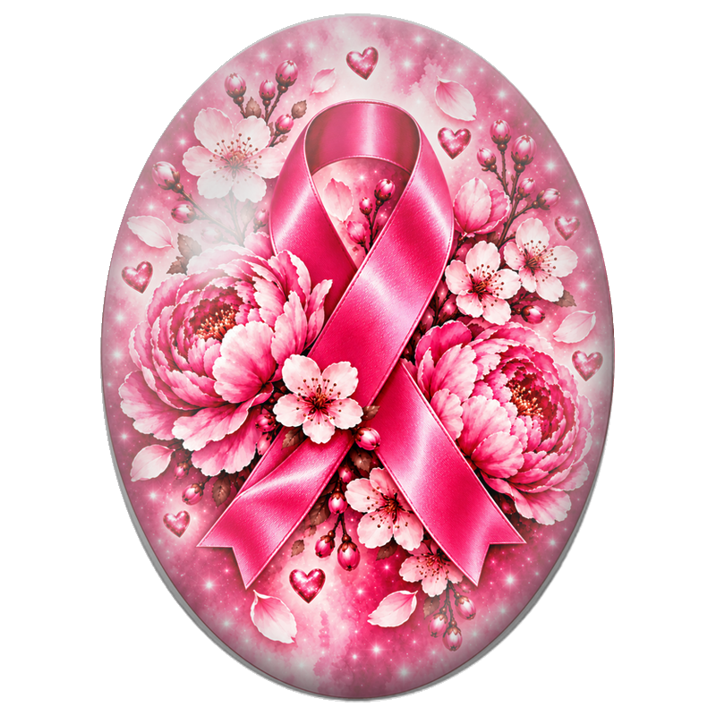 Cabochon en Verre Illustré Ruban Rose aux Pivoines Étincelantes 13x18, 18x25 ou 30x40mm pour la Création de Bijoux Fantaisie