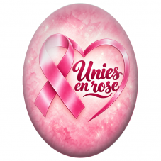 Cabochon en Verre Illustré Unies en Rose 13x18, 18x25 ou 30x40mm pour la Création de Bijoux Fantaisie - DIY
