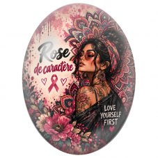 Cabochon en Verre Illustré Femme Rose de Caractère 13x18, 18x25 ou 30x40mm pour la Création de Bijoux Fantaisie - DIY