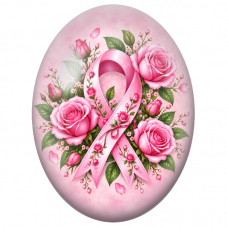 Cabochon en Verre Illustré Ruban Fleuri aux Roses 13x18, 18x25 ou 30x40mm pour la Création de Bijoux Fantaisie - DIY